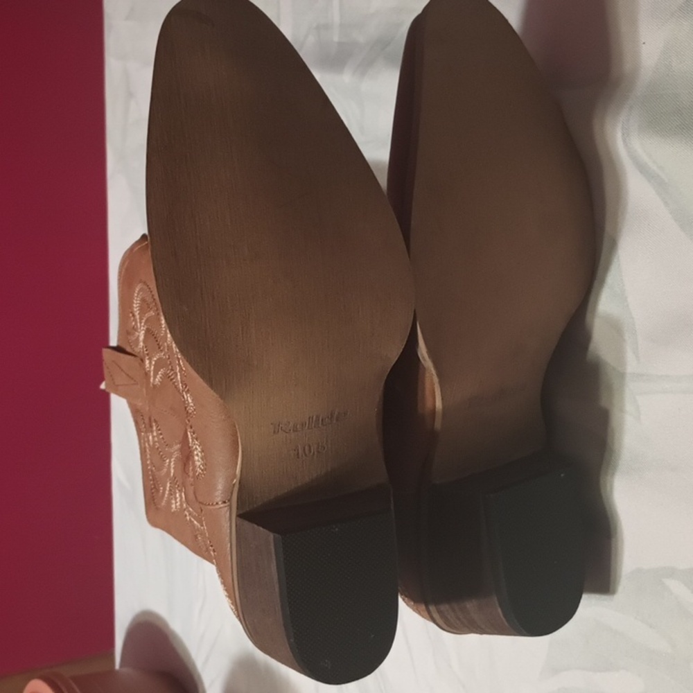 ROLLDA Brown Western Heeled Boots - Picture 8 of 14